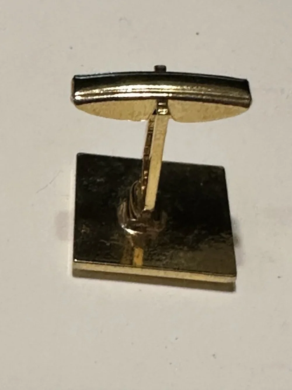 Vintage cufflinks Gold tone Square Polished Cuff Links Formal Wedding